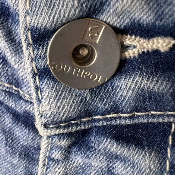 Southpole Jeans Mens Size 29X30 Blue Skinny Paint Splatter Medium Wash Denim - Picture 9 of 15